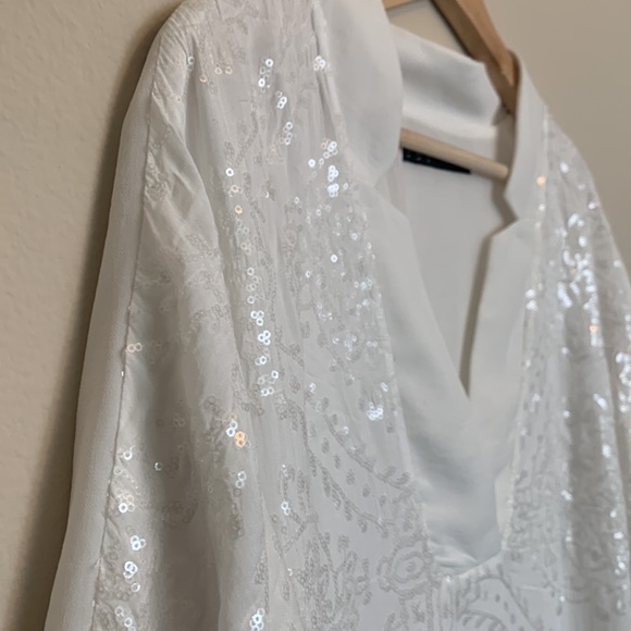 Zara white sequined tunic dress - Picture 10 of 12